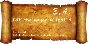 Büchelmayer Alfréd névjegykártya